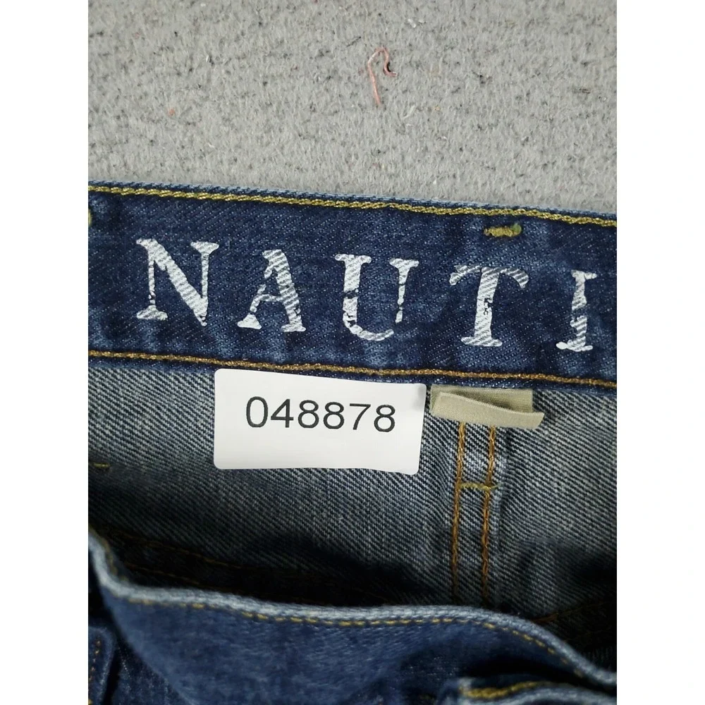 Nautica Jeans Mens Size 38x30 Blue Straight Leg Denim Pants *